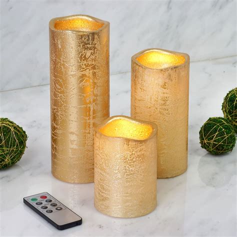 gold battery operated candles